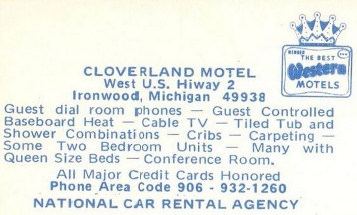 Budget Host Inn (Cloverland Court Motel, Cloverland Motel) - Vintage Postcard (newer photo)